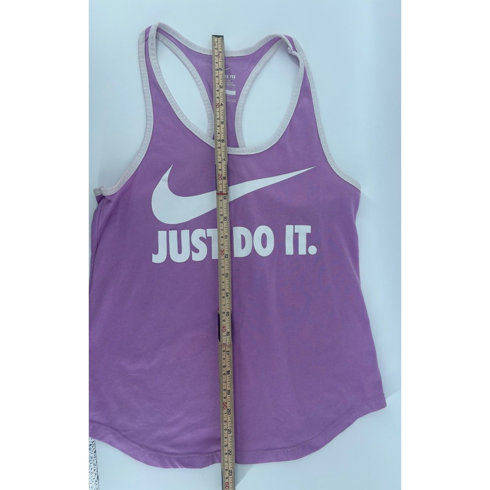 Nike Women Purple Just Do It Dri-Fit Racerback Tank Top Vintage Y2K Small - Picture 6 of 6
